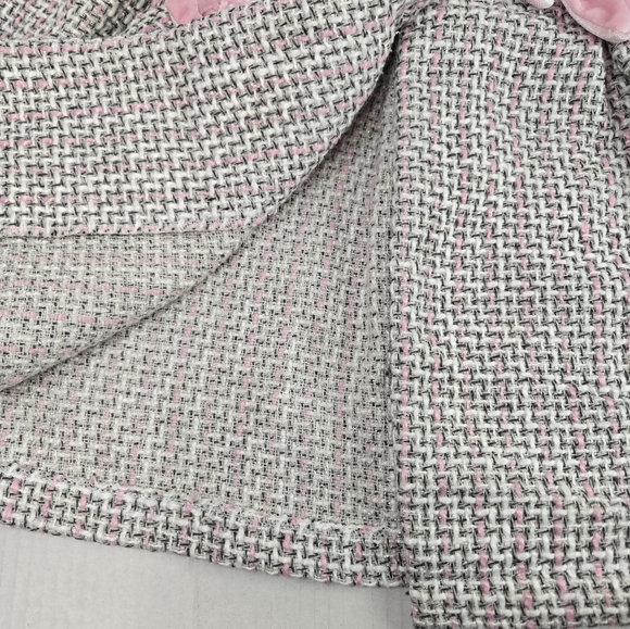 Blueberi Boulevard Pink, White, Silver Tweed Coat / Jacket Size 24M boutique - Picture 5 of 6